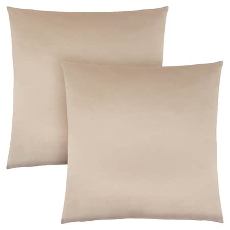 Pillows, Set Of 2, 18 X 18 Square, Insert Included, Accent, Sofa, Couch, Bedroom, Polyester, Gold